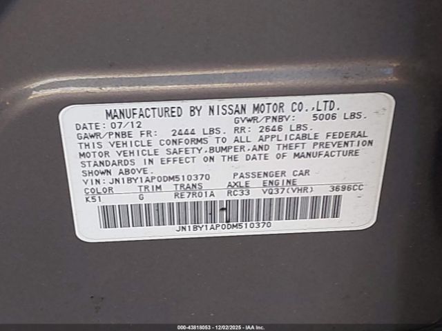 INFINITI M37 Image 7