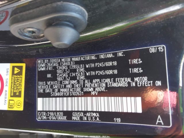 Toyota Highlander Xle V6 Image 4