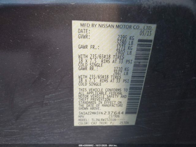 Nissan Murano Sl Image 17