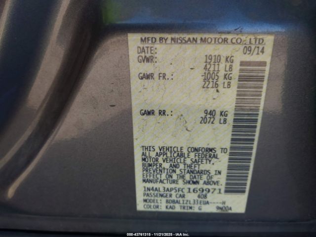 Nissan Altima 2.5 Sv Image 10