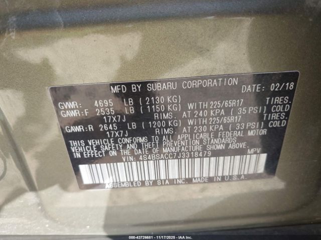 Subaru Outback 2.5i Premium Image 16