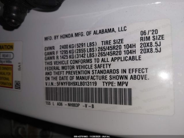 Honda Passport Awd Touring Image 13