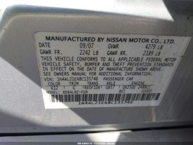 Nissan Altima 2.5 S Image 2