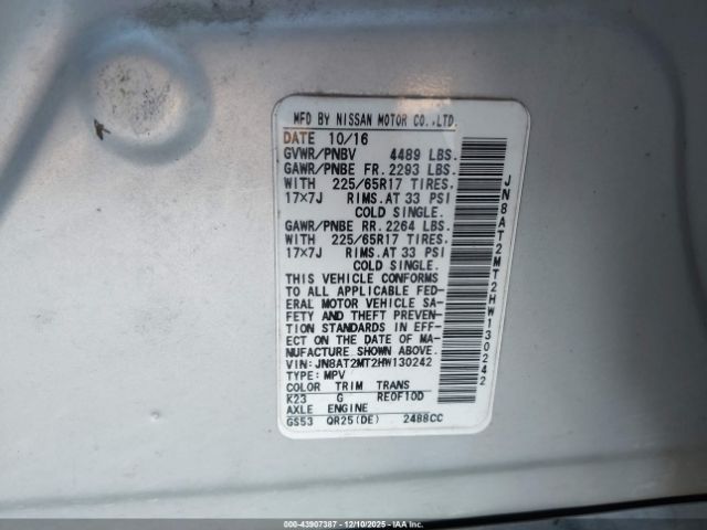 Nissan Rogue S Image 14