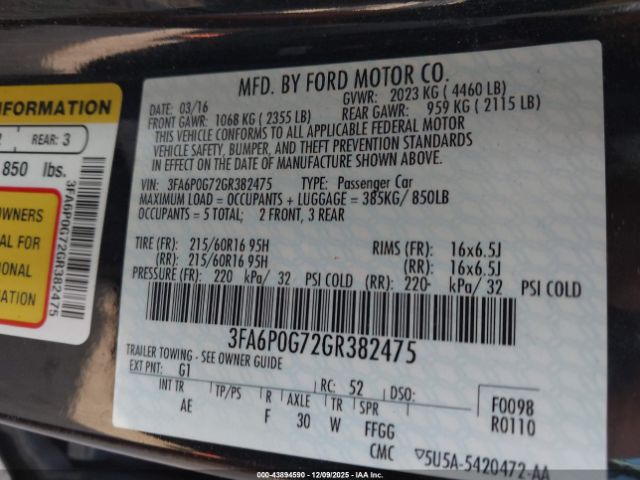 Ford Fusion S Image 16