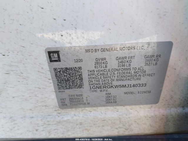 Chevrolet Traverse Fwd Lt Cloth Image 4