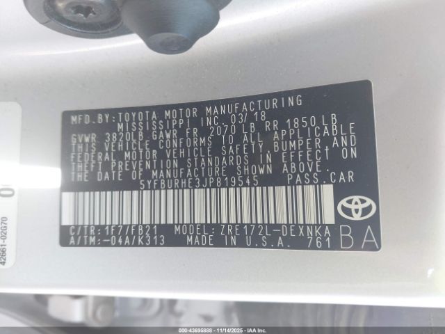 Toyota Corolla Le Image 3