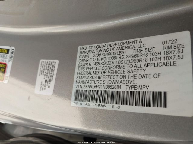 Honda Odyssey Ex-l Image 14