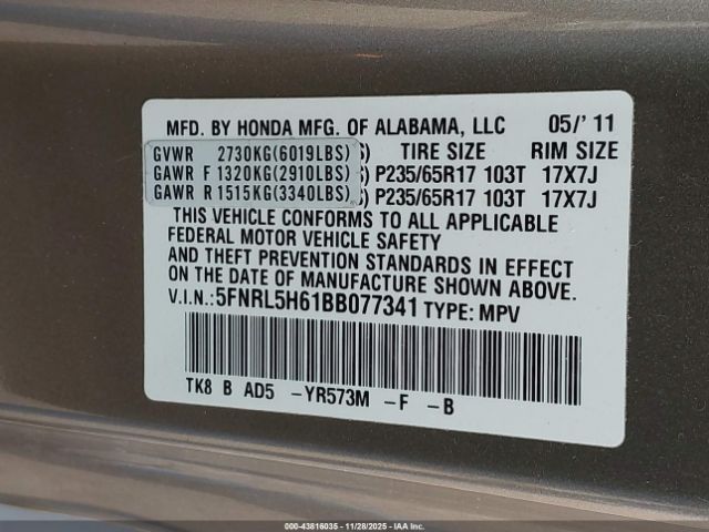 Honda Odyssey Ex-l Image 6