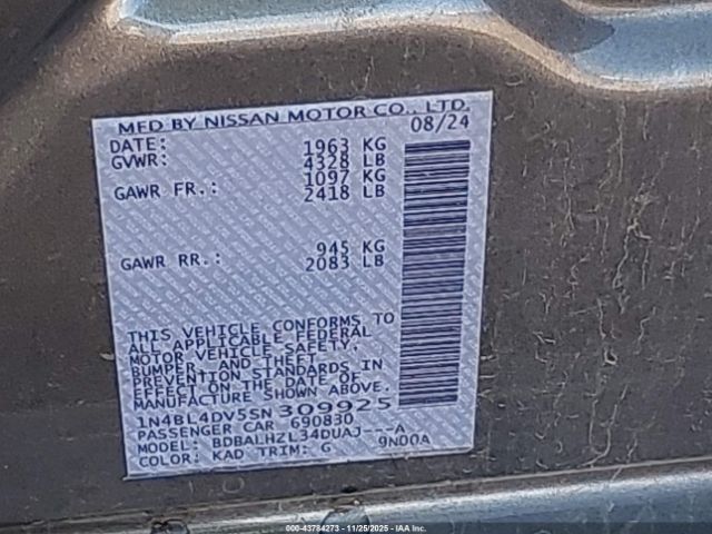 Nissan Altima Sv Fwd Image 10